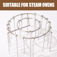 2-Pack Air Fryer Skewer Rack – Round Stainless Steel Grill Rack with Flat Edges - Image 4