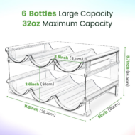 2-Pack Stackable Water Bottle Organizer Rack for Kitchen Cabinet - Image 3