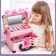 Children Makeup Cosmetics Pretend Playing Box Princess Make up Girl Toy Play Set Lipstick Eye Shadow Safety Nontoxic Kit Toy Kid - Image 2