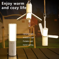 Folding Outdoor Camping Light Portable Lantern Rechargeable 3 Modes Dimmable for Outdoor Camping Tent Emergency Lighting - Image 4