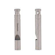 Outdoor Ultralight Titanium Emergency Whistle with Cord Outdoor Survival Camping Hiking Exploring - Image 3