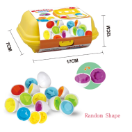 6/12PCS Montessori Smart Eggs in Cup Education Early Learning Geometric Shape Math Alphabet Puzzle Sorter Game Baby Toy Children