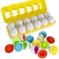 6/12PCS Montessori Smart Eggs in Cup Education Early Learning Geometric Shape Math Alphabet Puzzle Sorter Game Baby Toy Children - Image 8