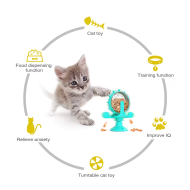 Dog Toys Cat Feeding Interactive Wheel Toys Pet Leaking Food Training Ball Slow Dog Cat Feeder Funny Dog Wheel Interactive Toy - Image 5