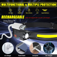1/2/3PCS LED Induction Headlamp Camping Search Light USB Rechargeable Headlight Led Head Torch Work Light with Built-In Battery - Image 4